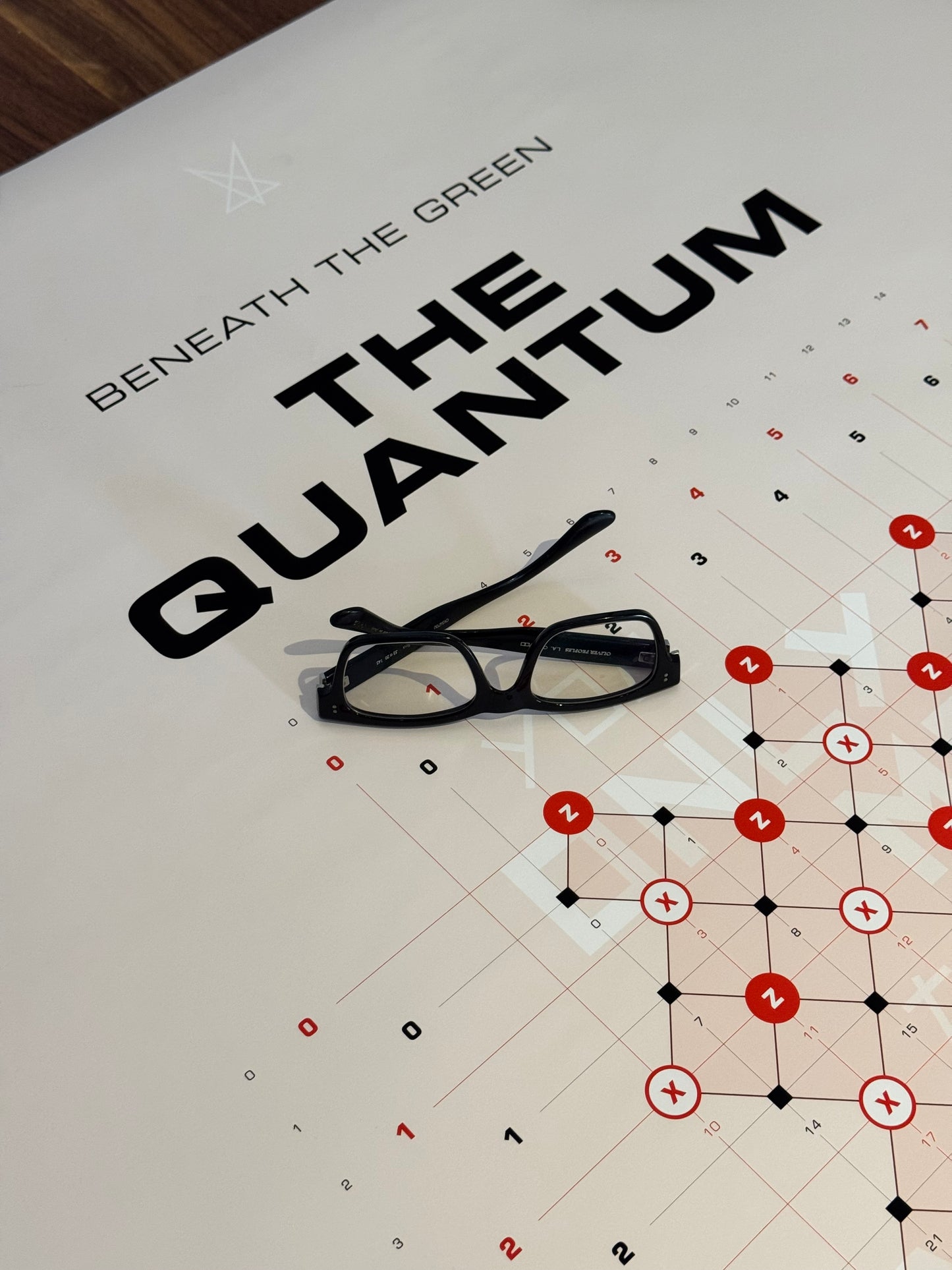 “Beneath the Green, the Quantum” schema poster, 36×50 inches